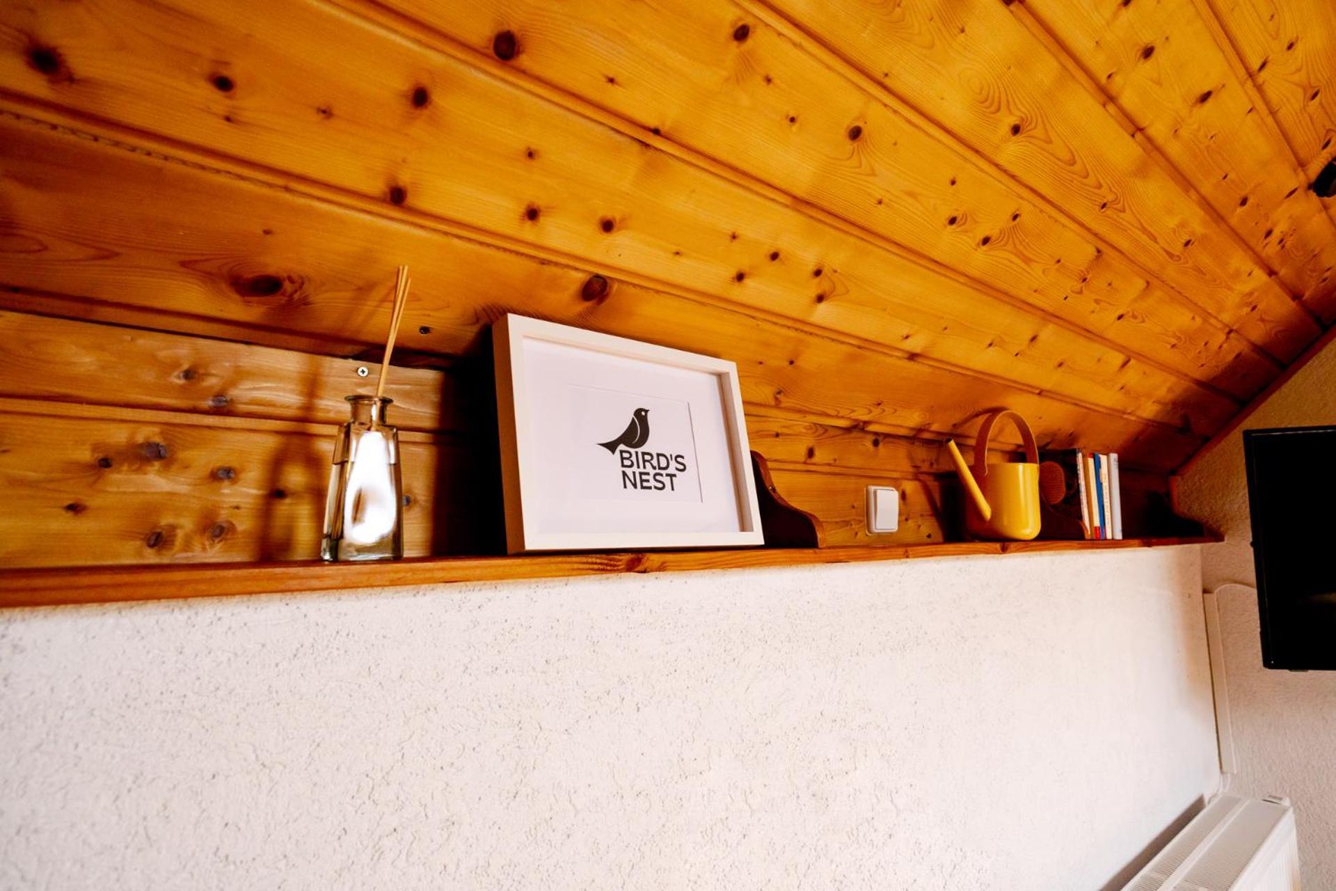 Birds-Nest Ferienwohnung Balkon Kaminofen Darstein Kültér fotó